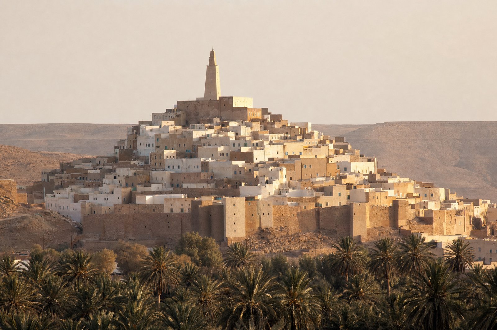 Ksar de la vallée du M’zab, lumière de fin de journée